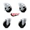 Service Caster 4 Inch Hard Rubber Wheel Swivel Bolt Hole Caster Set with 2 Brake SCC-BH20S414-HRS-2-TLB-2 - alternate 5